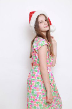 Stüdyo imge-in Noel Baba şapkası, küçük kız