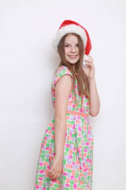 Stüdyo imge-in Noel Baba şapkası, küçük kız