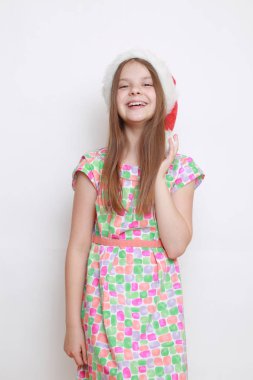 Stüdyo imge-in Noel Baba şapkası, küçük kız