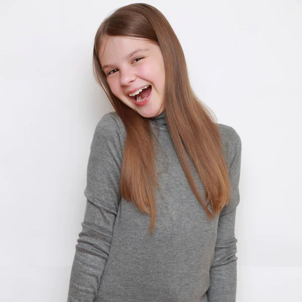 Little Girl Studio Portrait — Stock Photo, Image