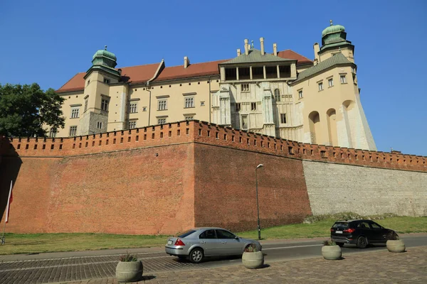 Krakow Polonya Ağustos 2017 Wawel Hill Katedrali Kalesi Ile Wawel — Stok fotoğraf