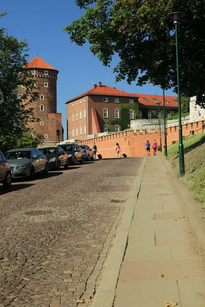 Kraków Polska Sierpnia 2017 Wzgórze Wawelskie Katedry Zamku Zamek Królewski — Zdjęcie stockowe