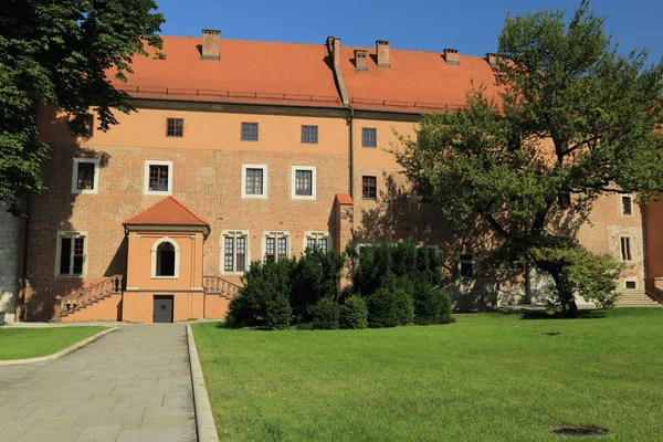 Krakow Pologne 1Er Août 2017 Colline Wawel Avec Cathédrale Château — Photo