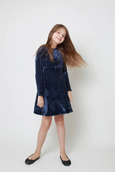 Gorgeous Teen Girl Dress Posing Studio Portrait — Stock Photo, Image