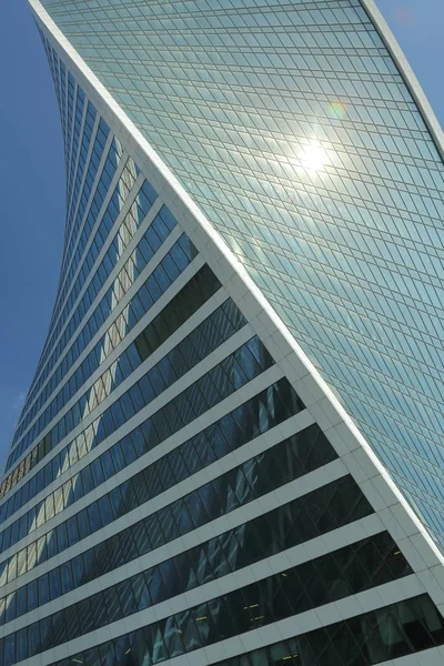 Moscow Russia August 2017 Low Angle View Moscow City Skyscrapers — Stock Photo, Image