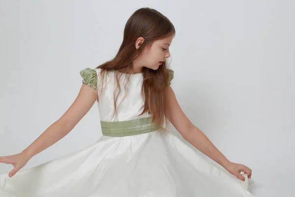 Gorgeous Teen Girl Dress Posing Studio Portrait — Stock Photo, Image