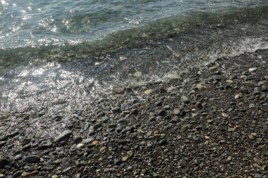 Sahil üzerinden Karadeniz Sochi, Rusya Federasyonu. Seçilen odak.