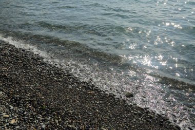 Sahil üzerinden Karadeniz Sochi, Rusya Federasyonu. Seçilen odak.