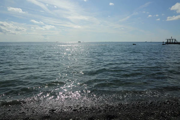 俄罗斯联邦索契黑海的海滨 选定的焦点 — 图库照片