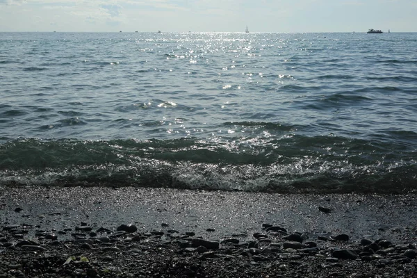 Meer Über Dem Schwarzen Meer Sotschi Russische Föderation Ausgewählter Schwerpunkt — Stockfoto