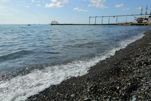 Bord Mer Sur Mer Noire Sotchi Fédération Russie Objet Sélectionné — Photo