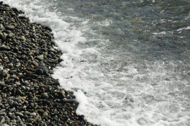 Sahil üzerinden Karadeniz Sochi, Rusya Federasyonu. Seçilen odak.