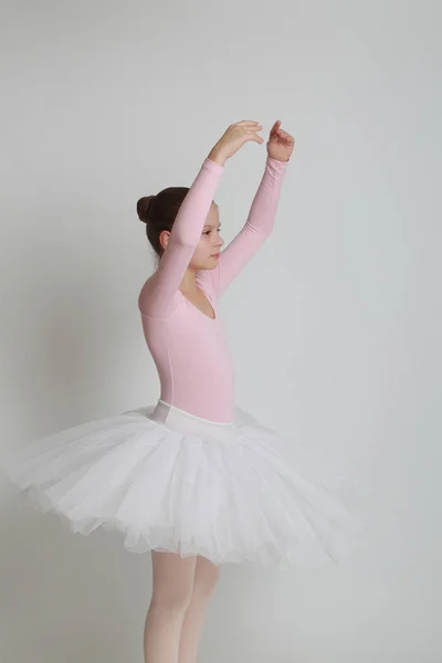 Beautiful Little Ballerina Studio — Stock Photo, Image