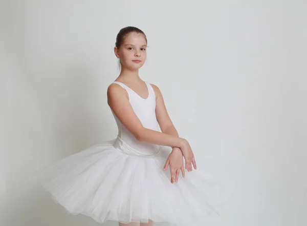 Beautiful Little Ballerina Studio — Stock Photo, Image