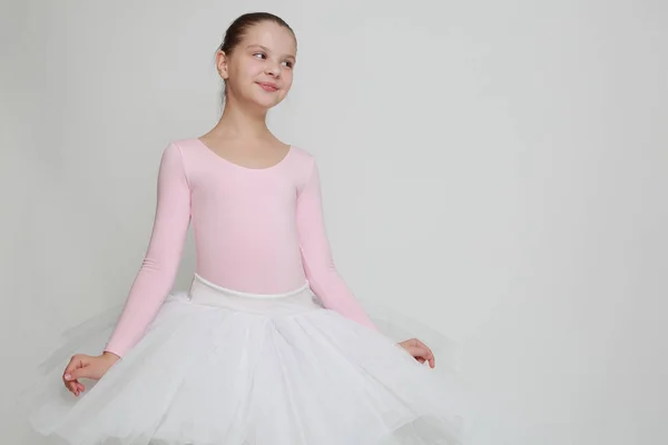 Beautiful Little Ballerina Studio — Stock Photo, Image