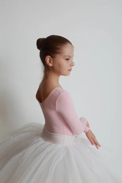 Beautiful Little Ballerina Studio — Stock Photo, Image