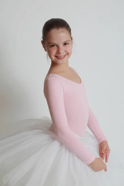 Красива Маленька Балерина Студії — стокове фото
