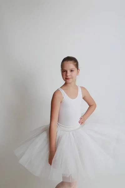 Beautiful Little Ballerina Studio — Stock Photo, Image