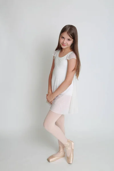 Vackra Lilla Ballerina Pointe Studio — Stockfoto