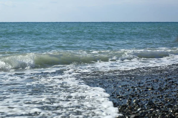 Sea Beach Riviera Sochi Rusland Geselecteerde Focus — Stockfoto