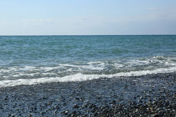 Mar Riviera Playa Sochi Federación Rusa Enfoque Seleccionado — Foto de Stock