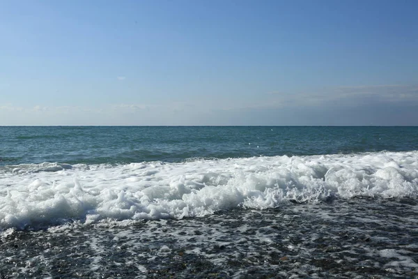 Meer Strand Riviera Sotschi Russische Föderation Ausgewählter Schwerpunkt — Stockfoto