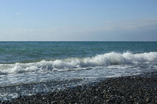 Meer Strand Riviera Sotschi Russische Föderation Ausgewählter Schwerpunkt — Stockfoto