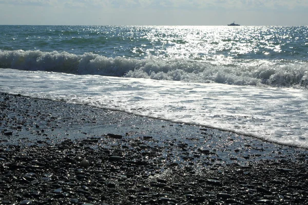 Sea Beach Riviera Sochi Russian Federation Selected Focus — Stock Photo, Image