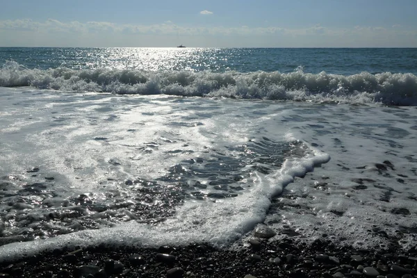 Sea Beach Riviera Sochi Russian Federation Selected Focus — Stock Photo, Image