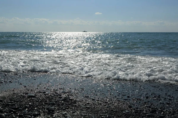 Sea Beach Riviera Sochi Russian Federation Selected Focus Stock Image