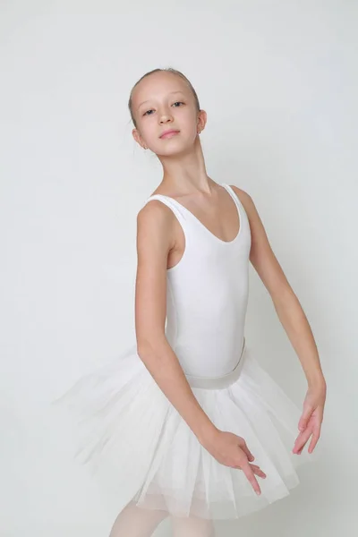 Beautiful Little Ballerina Studio — Stock Photo, Image