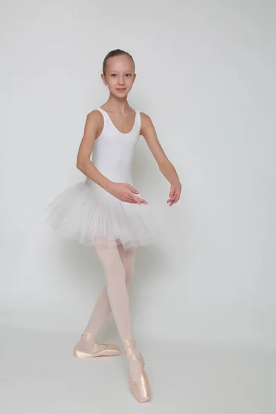 Beautiful Little Ballerina Studio — Stock Photo, Image