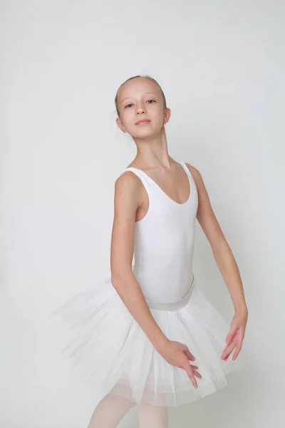 Beautiful Little Ballerina Studio — Stock Photo, Image