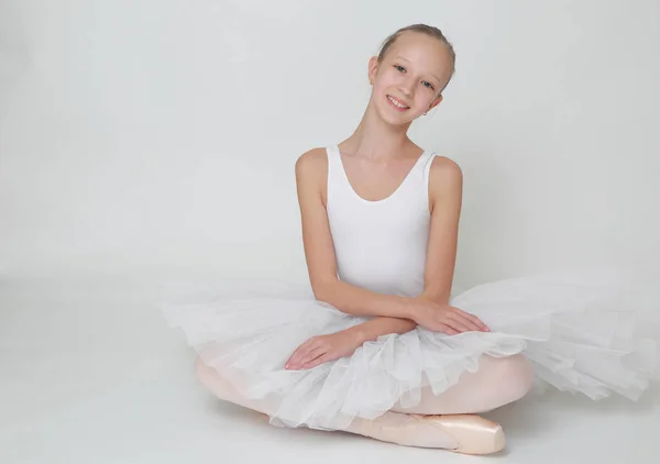 Beautiful Little Ballerina Studio — Stock Photo, Image