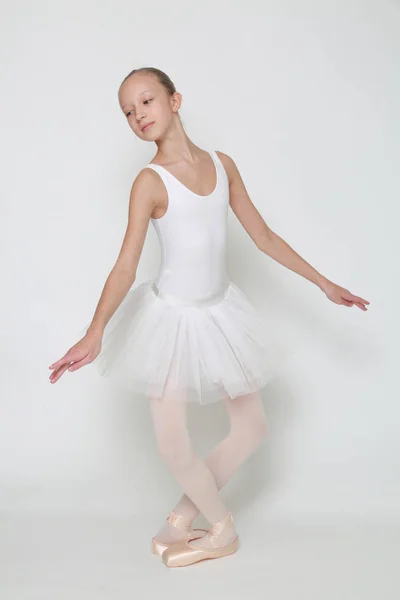 Beautiful Little Ballerina Studio — Stock Photo, Image