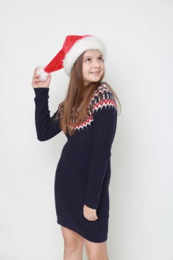 Stüdyo imge-in beyaz küçük Bayan Noel Baba