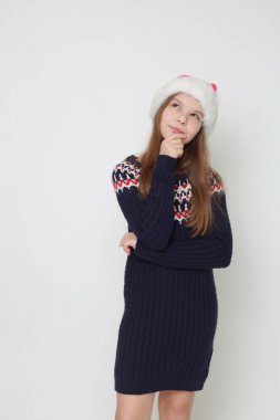 Stüdyo imge-in beyaz küçük Bayan Noel Baba