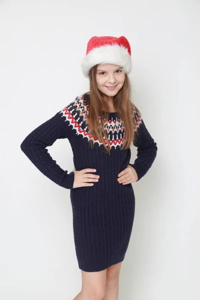 Studio Image Kavkazské Miss Santa — Stock fotografie