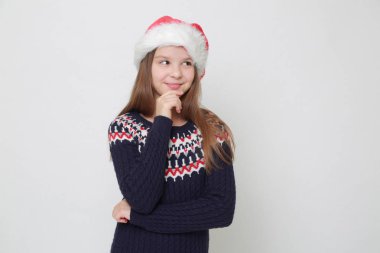 Stüdyo imge-in beyaz küçük Bayan Noel Baba