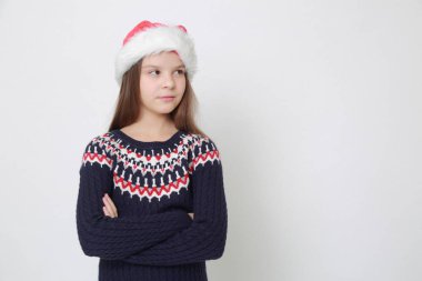 Stüdyo imge-in beyaz küçük Bayan Noel Baba