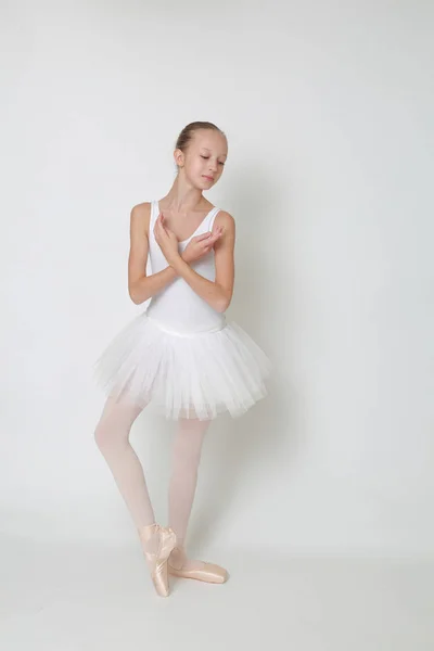 Beautiful Little Ballerina Studio — Stock Photo, Image