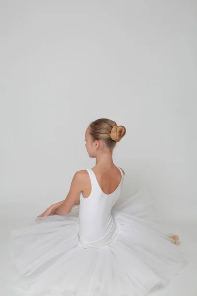 Beautiful Little Ballerina Studio — Stock Photo, Image