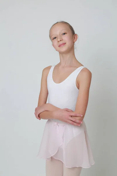 Красива Маленька Балерина Студії — стокове фото