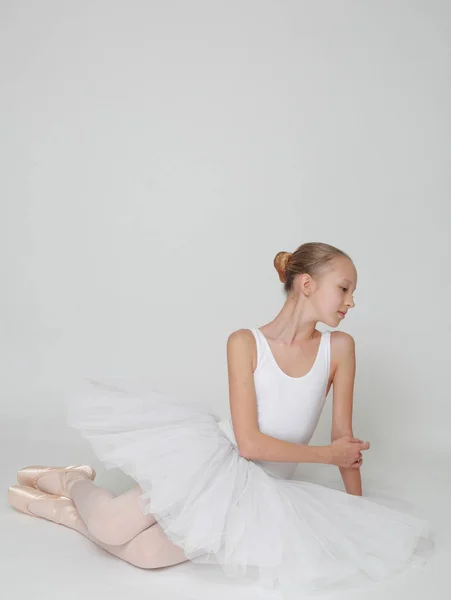 Beautiful Little Ballerina Studio — Stock Photo, Image