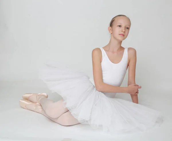 Beautiful Little Ballerina Studio — Stock Photo, Image