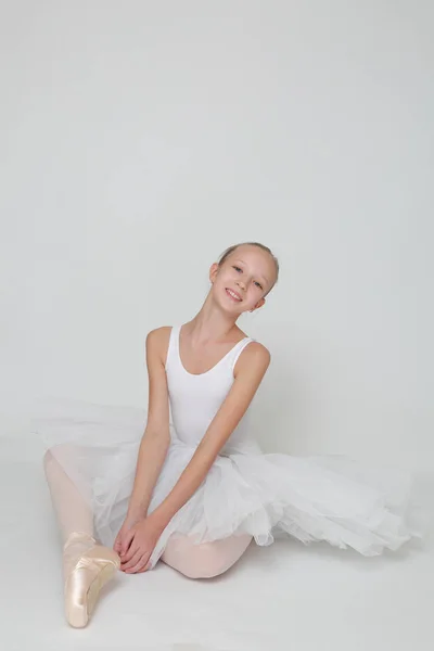 Beautiful Little Ballerina Studio — Stock Photo, Image