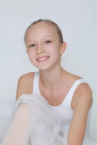 Beautiful Little Ballerina Studio — Stock Photo, Image