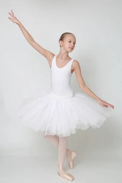 Beautiful Little Ballerina Studio — Stock Photo, Image