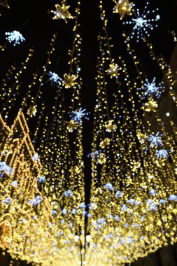 hiçbir odak Noel ışıkları açık