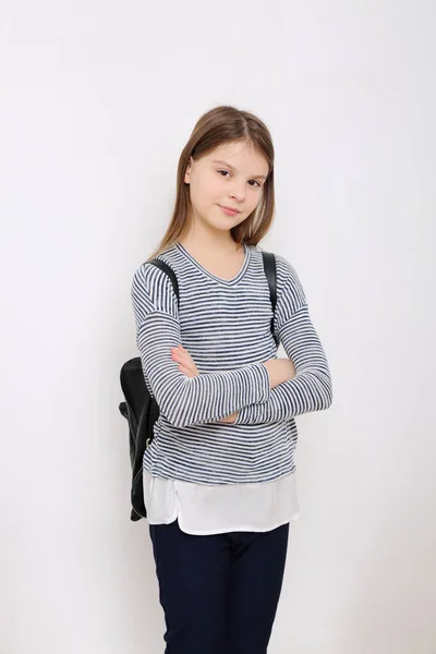 Escola Adolescente Menina — Fotografia de Stock